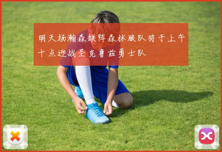 明天杨瀚森缺阵森林狼队将于上午十点迎战圣克鲁兹勇士队